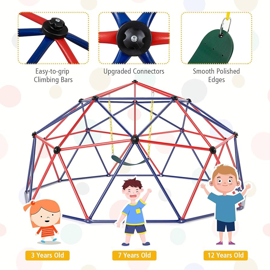 Amazon.com: Costzon Climbing Dome with Swing, 10FT Kids